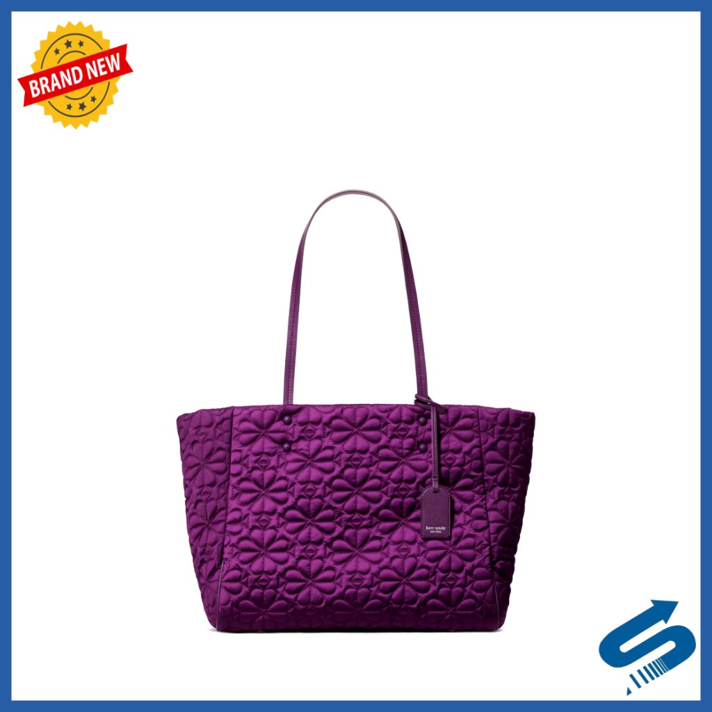 Quilted Fabric Medium Tote Bag, Structured Handbag For Everyday Use
